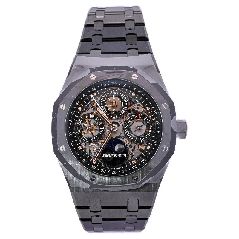 Audemars Piguet Royal Oak 41mm Black Ceramic Skeleton Dial Watch Reference# 26585CE.OO.1225CE.01