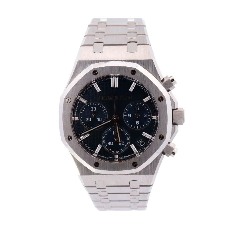 Audemars Piguet Royal Oak Stainless Steel 41mm Blue Chronograph Dial Watch Reference# 26240ST.OO.1320ST.05