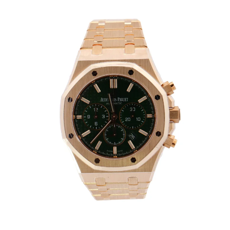 Audemars Piguet Royal Oak Yellow Gold 41mm Green Chronograph Dial Watch Ref# 26331BA.OO.1220BA.02