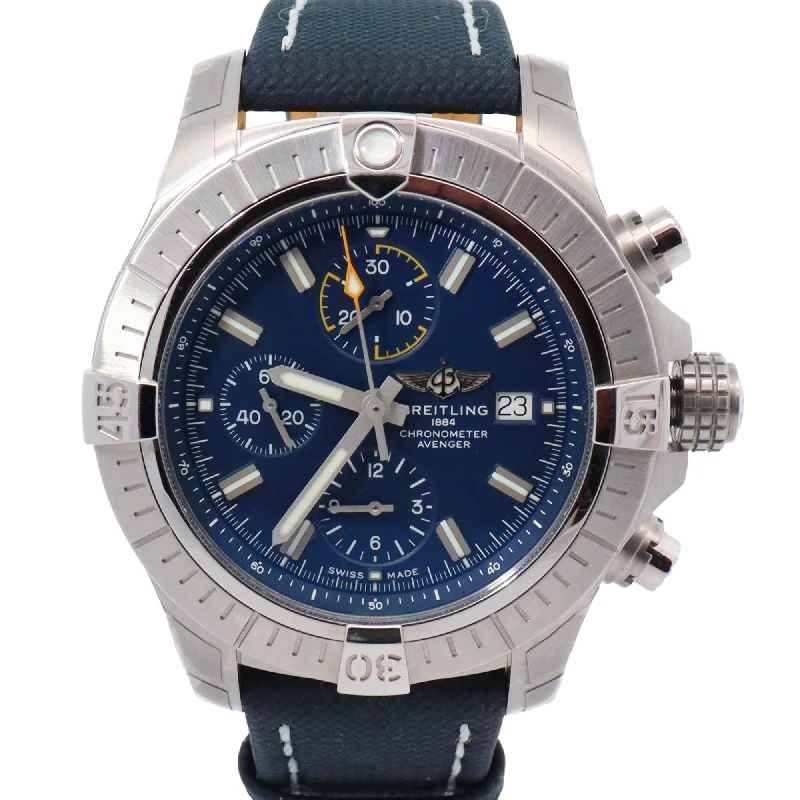 Breitling Avenger Chronograph Stainless Steel 45mm Blue Chronograph Dial Watch Reference# A13317101C1X2