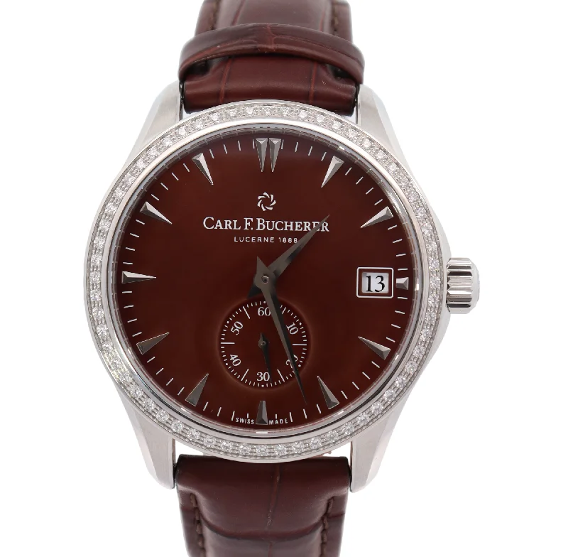 Carl F. Bucherer Manero Peripheral 40.6mm Stainless Steel Brown Stick Dial Watch Reference#: 00.10917.08.83.11