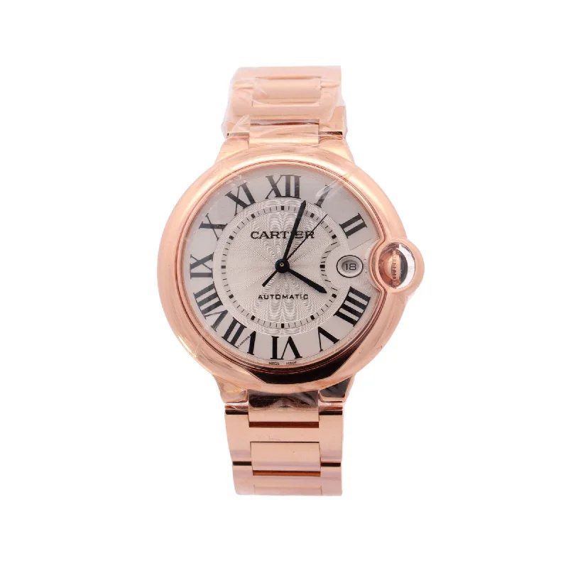 Cartier Ballon Blue Rose Gold 40mm White Roman Dial Watch Reference# WGBB0039