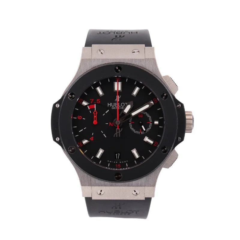 Hublot Big Bang Chukker Bang Stainless Steel 44mm Black Chronograph Dial Watch Reference# 317.NM.1137.VR