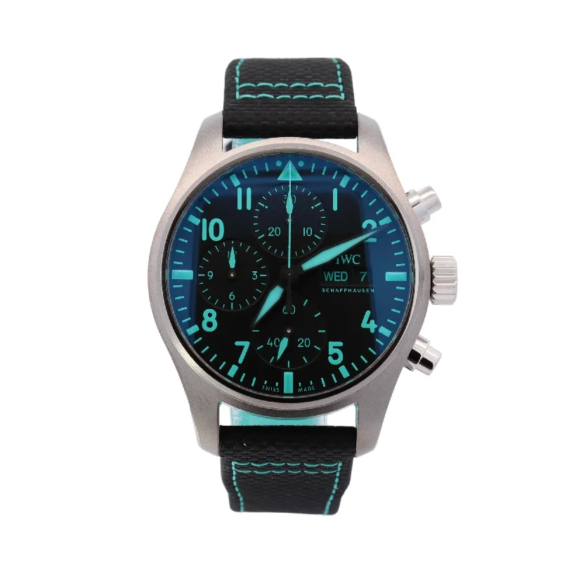 IWC Pilot Chronograph Titanium 41mm Black Arabic Dial Watch Reference #: IW388108