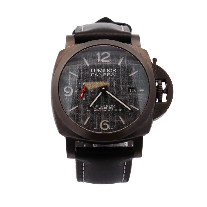 Panerai Luminor Luna Rossa Challenger Titanium 44mm Black Arabic & Stick Dial Watch Reference# PAM01036