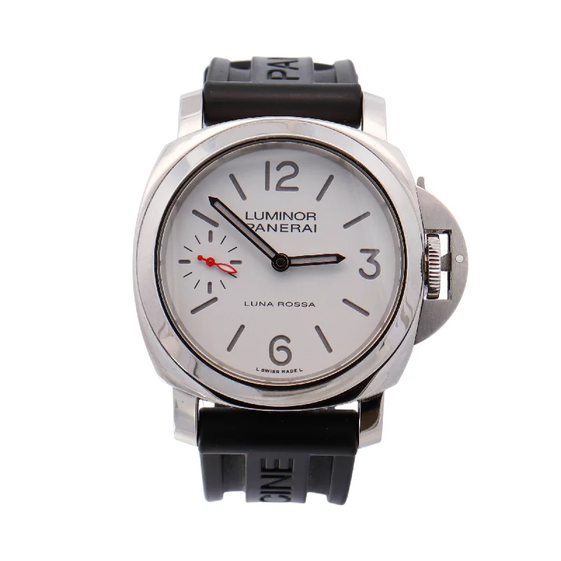 Panerai Luminor Luna Rossa Stainless Steel 44mm White Arabic & Stick Dial Watch Reference #: PAM01342