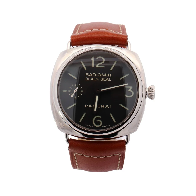 Panerai Radiomir Black Seal Stainless Steel 45mm Black Stick and Arabic Dial Watch Reference #: PAM00183