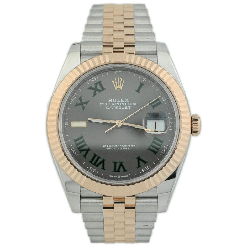 Rolex Datejust Two-Tone Stainless Steel & Yellow Gold 36mm Wimbledon Roman Dial Watch Reference #: 126233