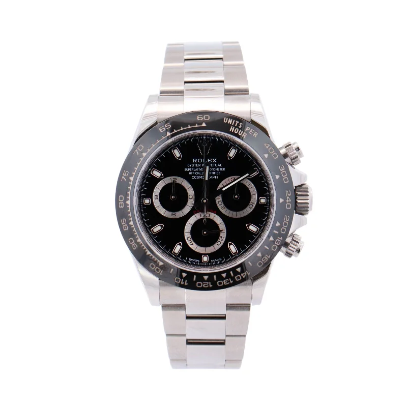 Rolex Daytona Stainless Steel 40mm Black Chronograph Dial Watch Reference# 116500LN