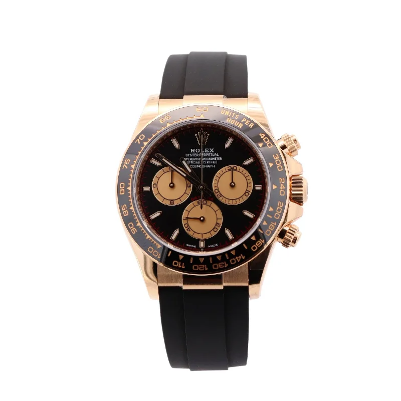 Rolex Daytona Yellow Gold 40mm Black Chronograph Dial Watch Reference# 126518LN