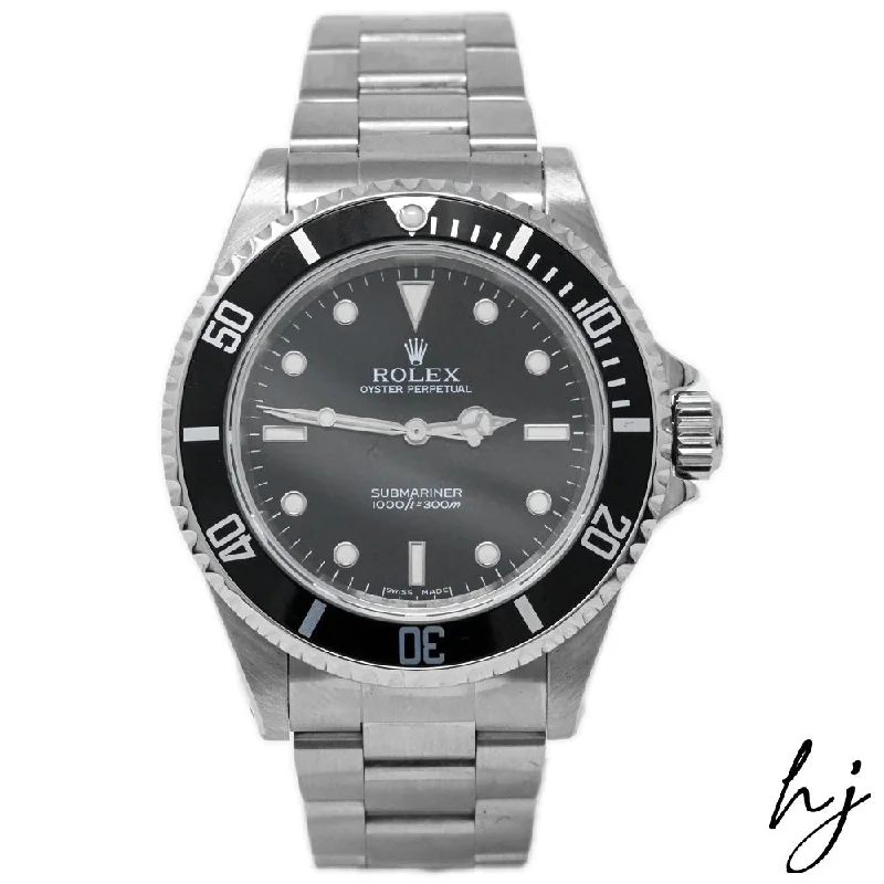 Rolex Men's Submariner No Date Stainless Steel 40mm Black Dot Dial Watch Reference#: 14060