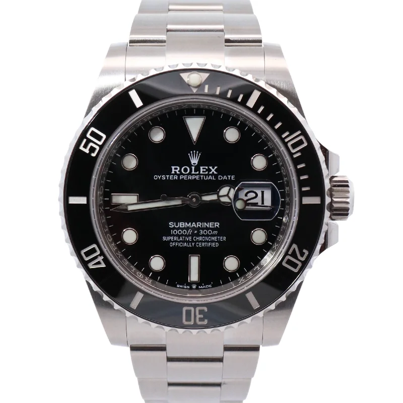 Rolex Submariner 41mm Stainless Steel Black Dot Dial Watch Reference# 126610LN