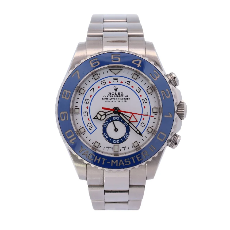 Rolex Yacht-Master II Stainless Steel 44mm White Dot Dial Watch Reference #: 116680