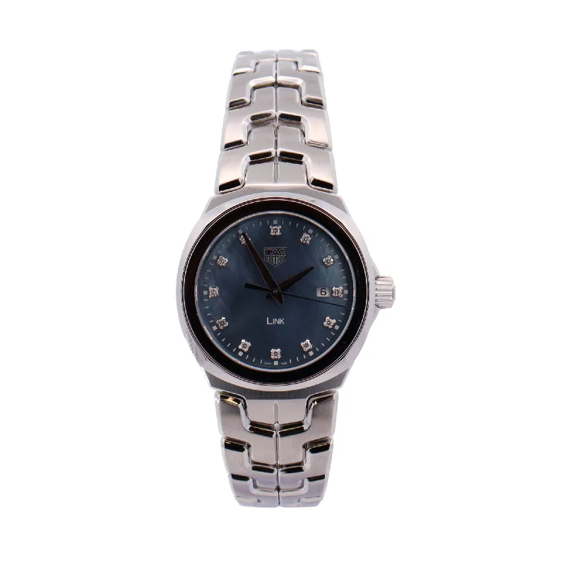 Tag Heuer Link Lady Stainless Steel 32mm Mother Of Pearl Diamond Dial Watch Reference# WBC1313.BA0600