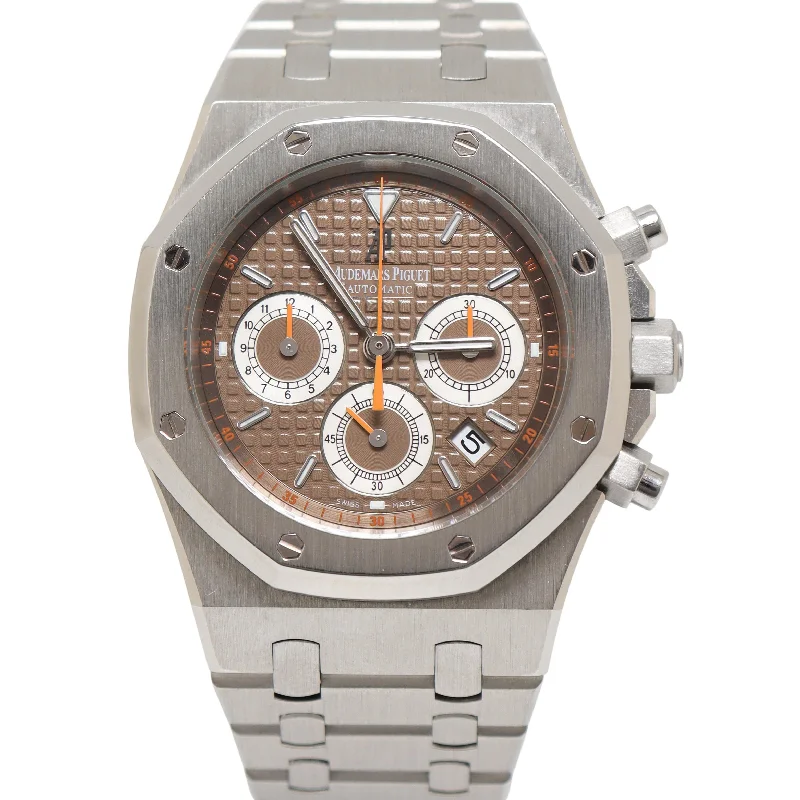 Audemars Piguet Royal Oak 39mm Stainless Steel Brown Chronograph Dial Watch Reference#: 26300ST.OO.1110ST.08