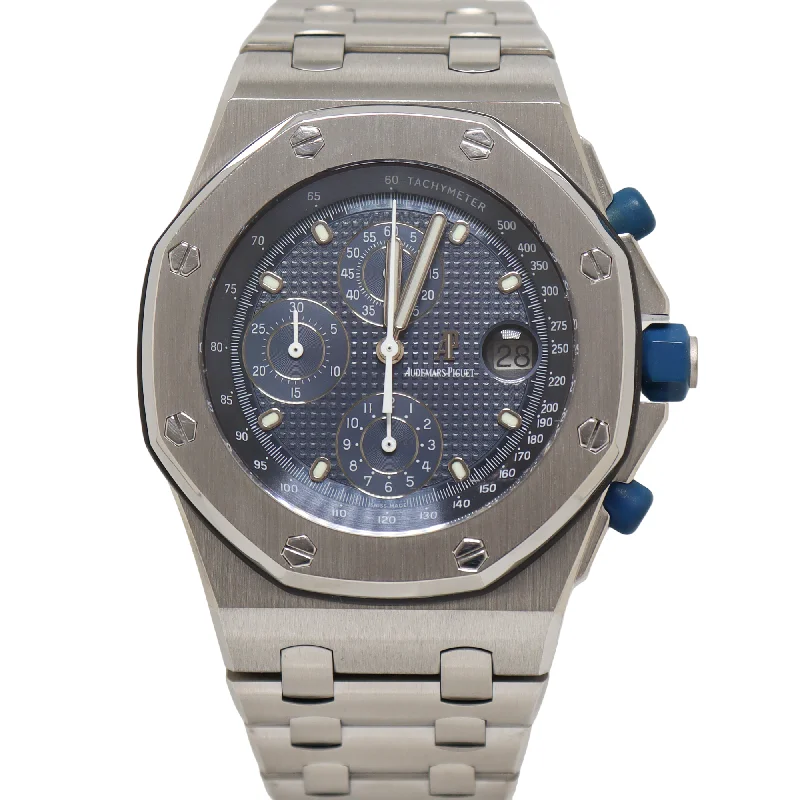 Audemars Piguet Royal Oak 42mm Blue Chronograph Dial Watch Reference# 25721ST.OO.1000ST.01