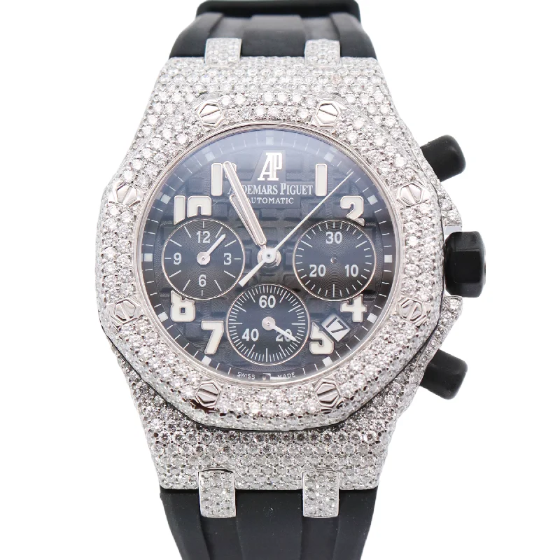 Audemars Piguet Royal Oak Offshore Lady Stainless Steel 37mm Black Chronograph Dial Watch Reference#: 26048SK.ZZ.D002CA.01