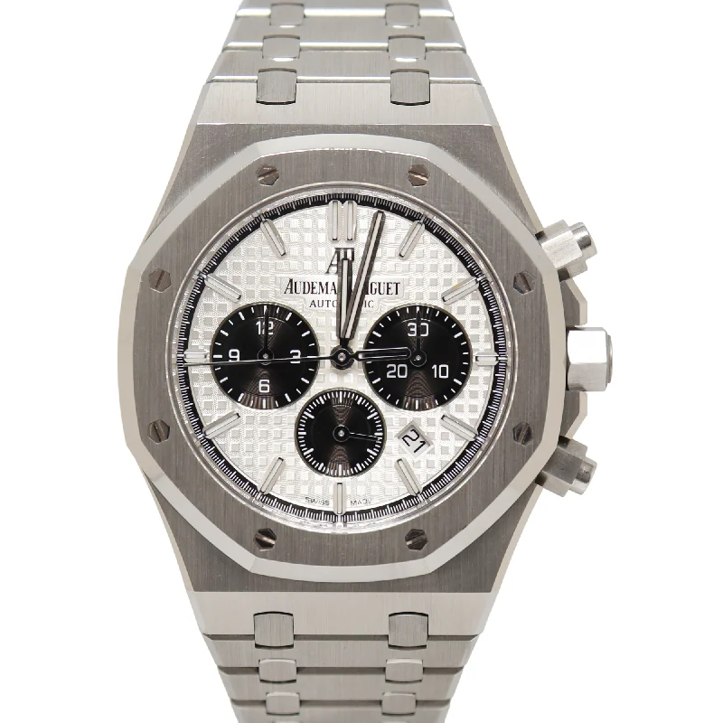 Audemars Piguet Royal Oak Stainless Steel 41mm White Chronograph Dial Watch Reference#: 26331ST.OO.1220ST.03