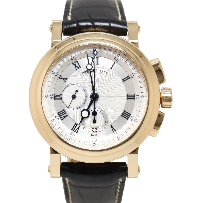 Breguet Marine Yellow Gold 42mm Silver Dial with Blue-Tone Hands and Index Hour Markers Watch Reference#: 5827