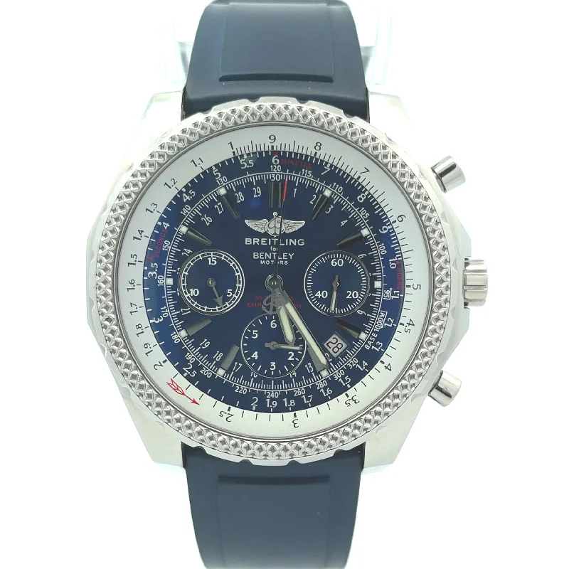 Breitling Bentley Stainless Steel 48mm Blue Chronograph Dial Watch Reference#: A25362