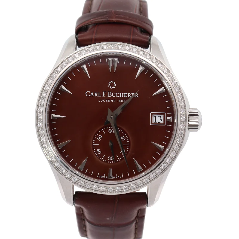 Carl F. Bucherer Manero Peripheral Stainless Steel 40.6mm Brown Stick Dial Watch Reference#: 00.10917.08.83.11