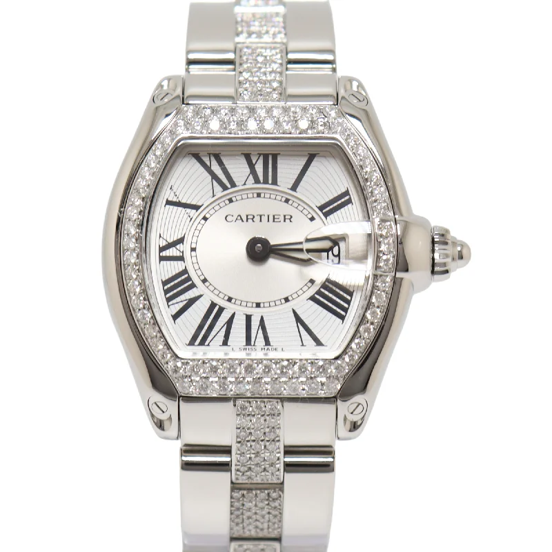 Cartier Roadster Stainless Steel White Roman Dial Watch Reference#: 2675