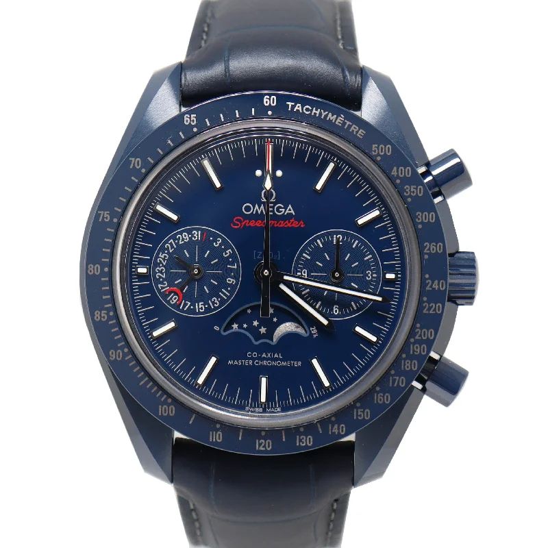 Omega Speedmaster Blue Ceramic Blue Chronograph Dial Watch Reference# 304.93.44.52.03.001