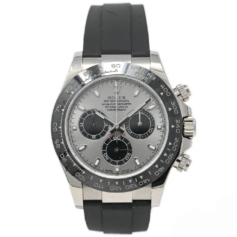 Rolex Daytona 18K White Gold 40mm Silver Chronograph Dial Watch Reference #: 116519LN