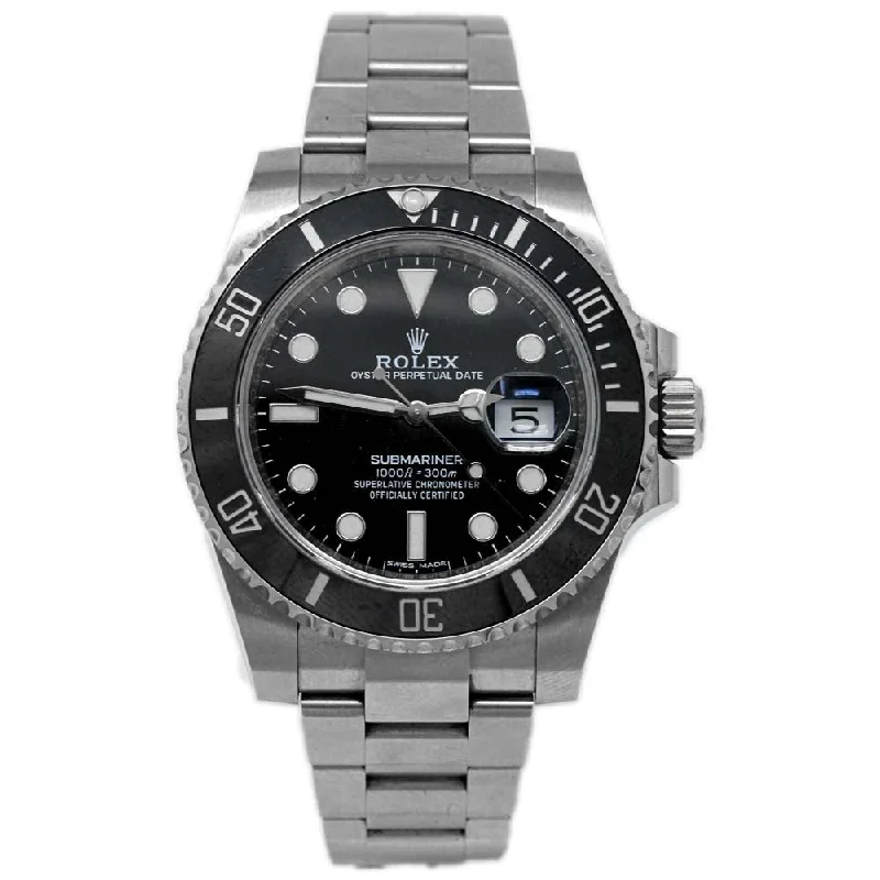 Rolex Men's Submariner Date Stainless Steel 40mm Black Dot Dial Watch Reference #: 116610LN