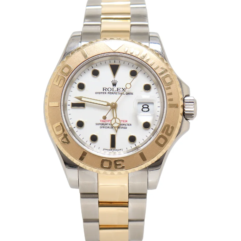 Rolex Yachtmaster Yellow Gold and Stainless Steel 40mm White Dot Dial Watch Reference# 16623