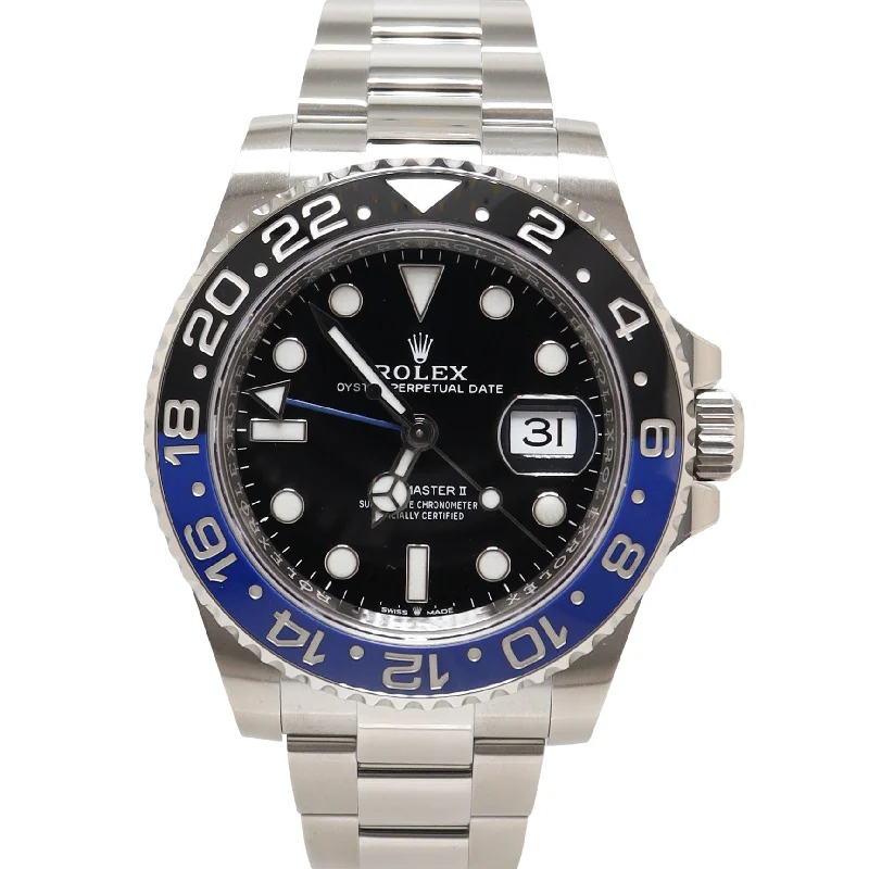 GMT Master II "Batman" Stainless Steel 40mm Black Dot Dial Watch Reference#: 126710BLNR