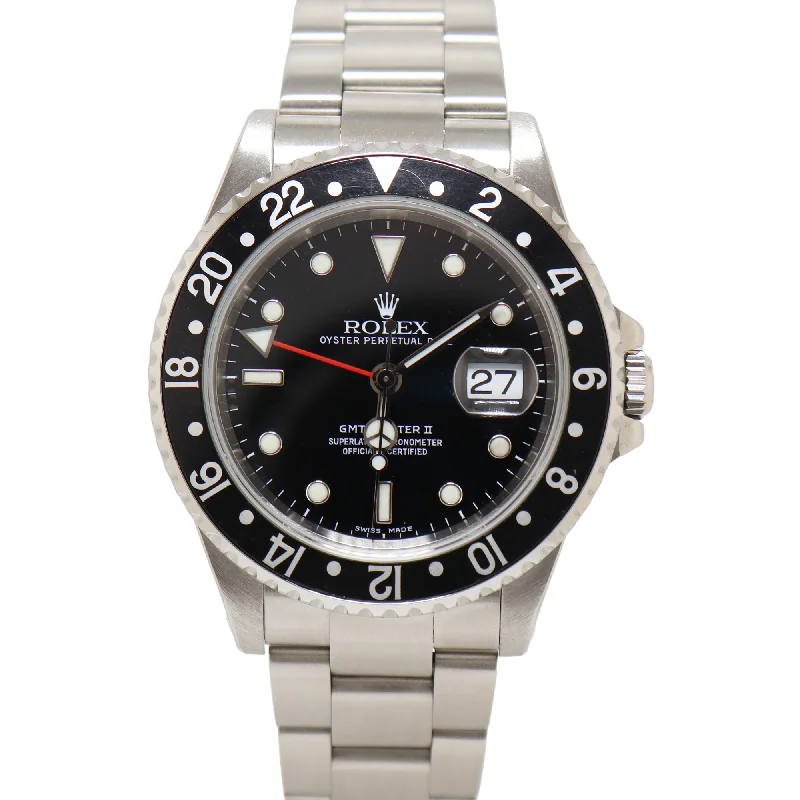 GMT Master Stainless Steel 40mm Black Dot Dial Watch Reference#: 16710