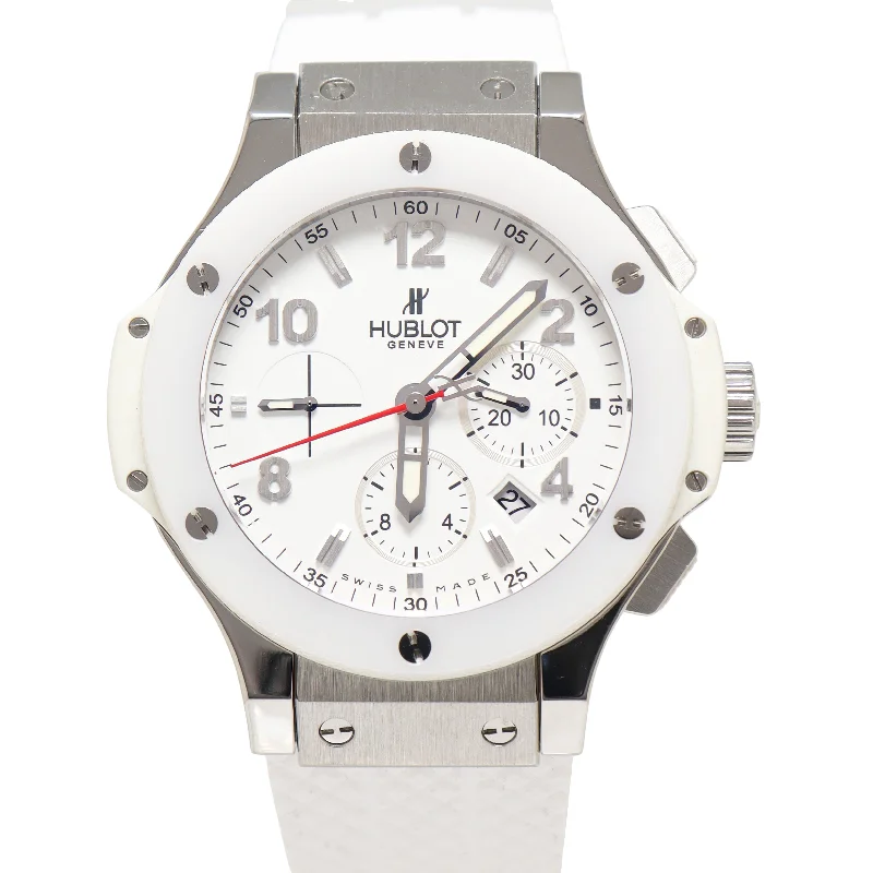 Hublot Big Bang Stainless Steel 44mm White Arabic & Stick Dial Watch Reference#: 301.SE.230.RW