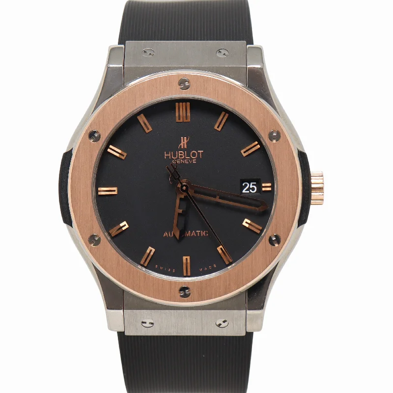 Hublot Classic Fusion Titanium 45mm Black Stick Dial Watch Reference# 511.N0.1180.RX