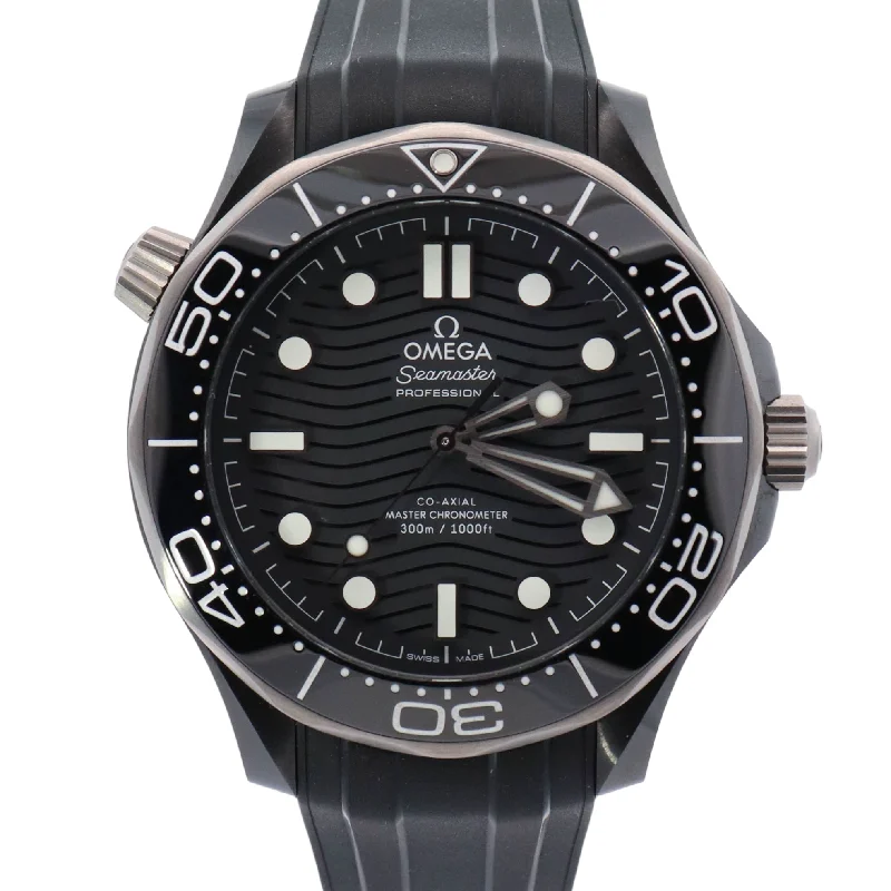 Omega Seamaster 43.5mm Ceramic Black Dot Wave Dial Watch Reference# 210.92.44.20.01.001