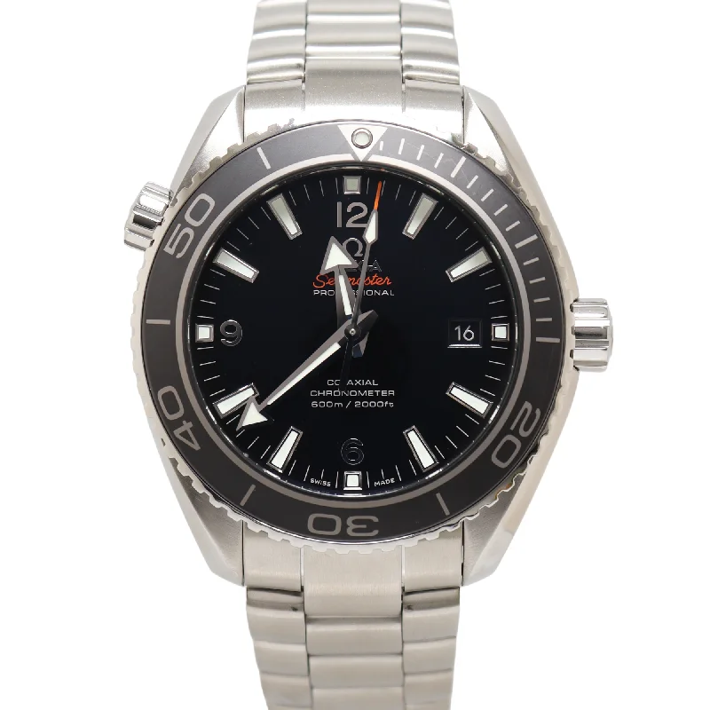 Omega Seamaster Planet Ocean Stainless Steel 45.5mm Black Stick & Arabic Dial Watch Reference#: 522.30.46.21.01.001