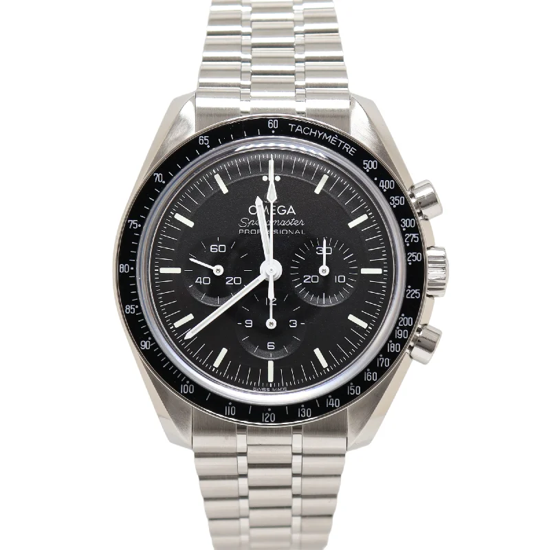 Omega Speedmaster 42mm Stainless Steel Black Chronograph Dial Watch Reference# 310.30.42.50.01.002