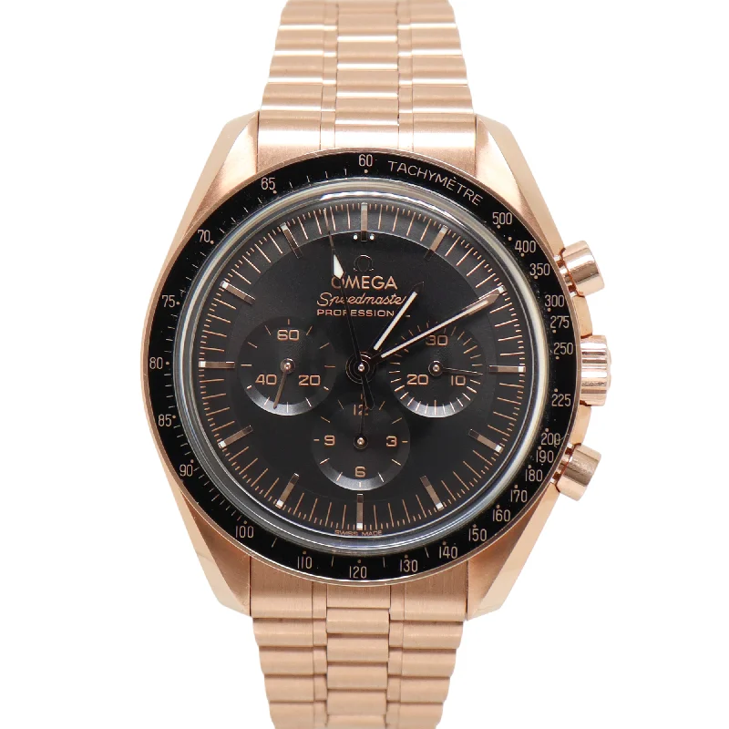 Omega Speedmaster Rose Gold 42mm Black Chronograph Dial Watch Reference# 310.60.42.50.01.001