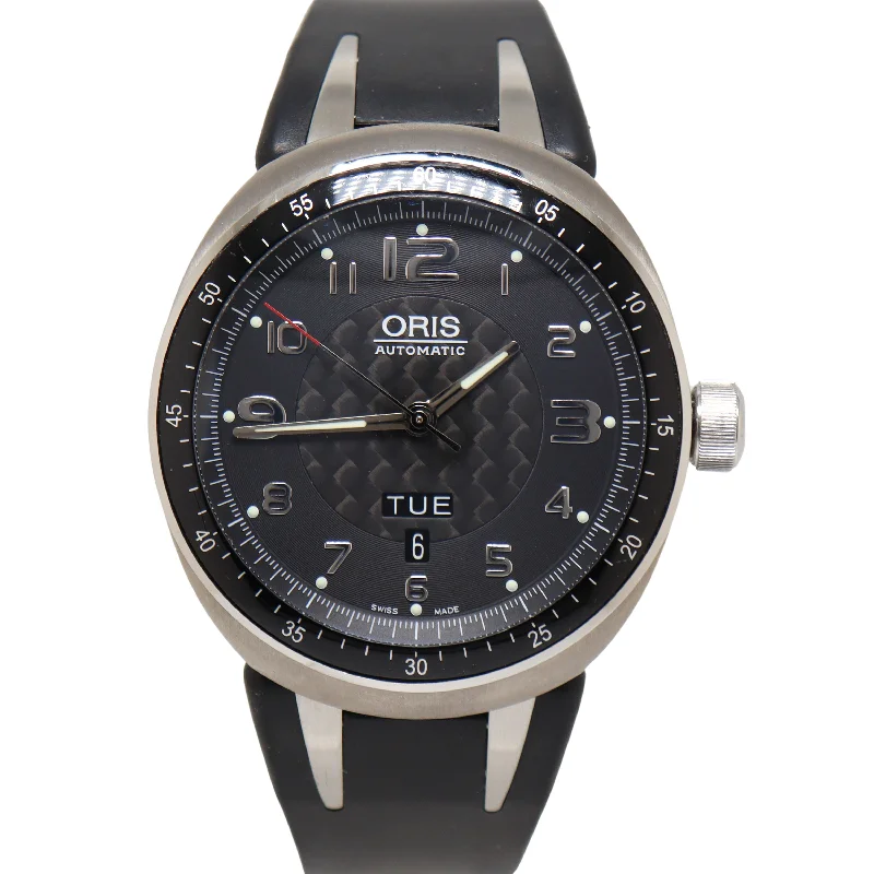 Oris TT3 Day Date Titanium 44mm Grey Dial Watch Reference#: 	01 635 7588 7067-07 4 28 02T