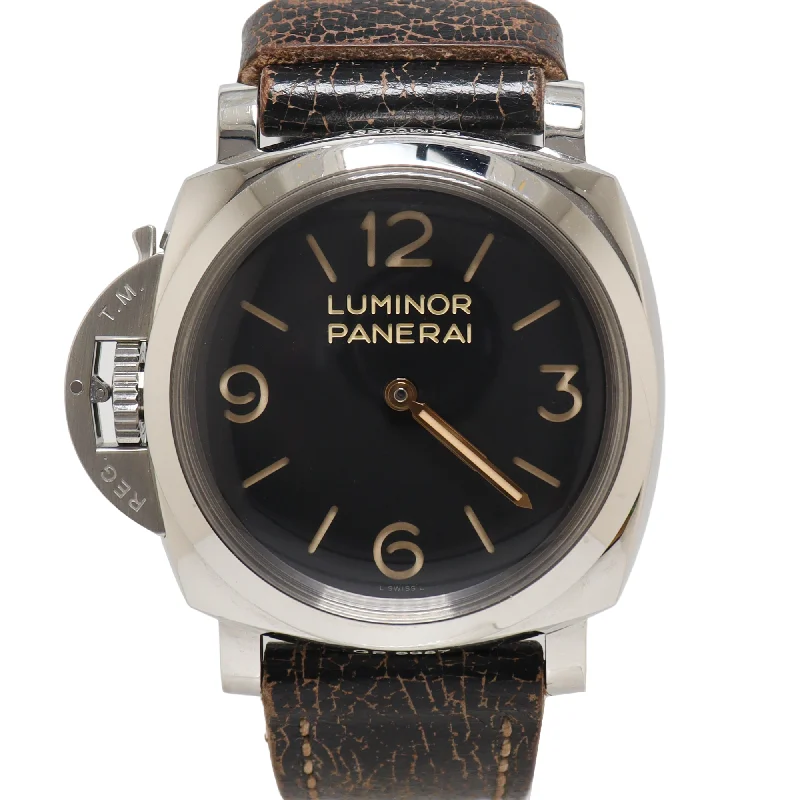 Panerai Luminor 1950 Stainless Steel 47mm Black Arabic & Stick Dial Watch Reference#: PAM00557