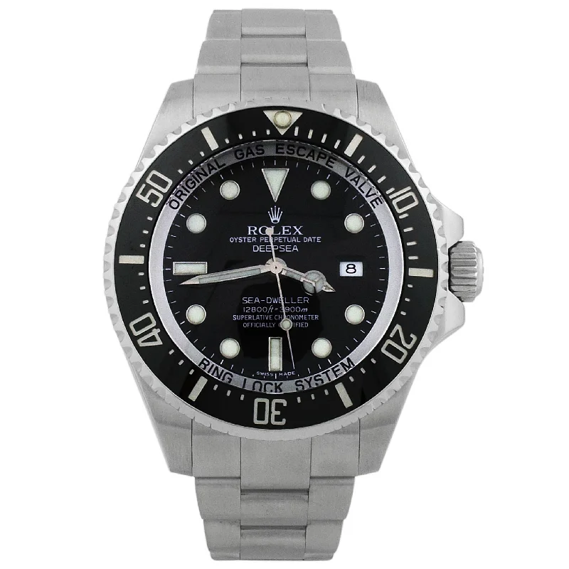 Rolex Sea Dweller Stainless Steel 44mm Black Dot Dial Watch Reference#: 116660