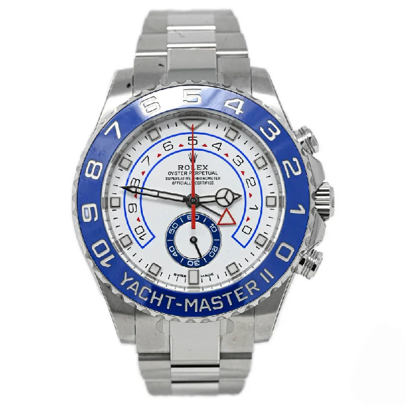 Rolex Yacht Master Stainless Steel 44mm White Dial Watch Reference#: 116680