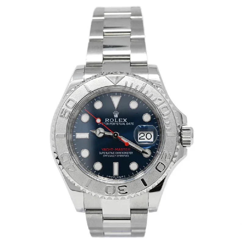 Rolex Yacht-Master Stainless Steel & Platinum 40mm Blue Dot Dial Watch Reference #: 116622