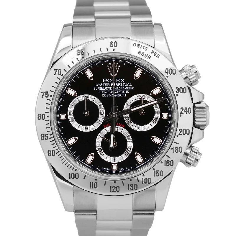 2013 PAPERS BLUE LUME Rolex Daytona Cosmograph BLACK 40mm Steel 116520 Watch BOX