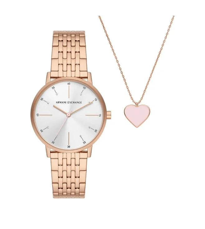 Armani Exchange  Watch for Women With Necklace AX7145SET