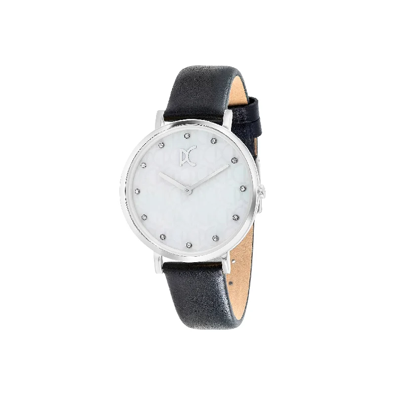 Bonne Nouvelle Mother of Pearl and PC Monogram Dial with Black Leather Strap