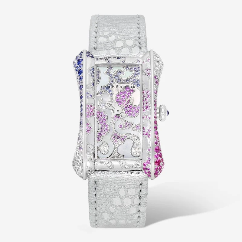 Carl F. Bucherer Alacria Royal Rose 18K White Gold Quartz Ladies Watch 00.10702.02.90.18