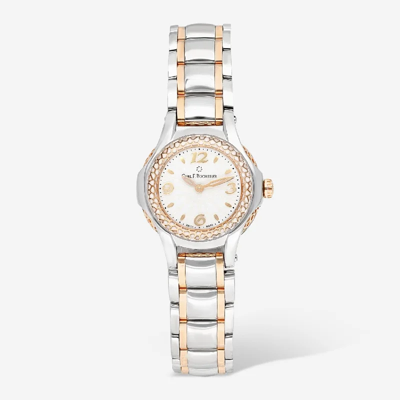 Carl F. Bucherer Pathos Princess Stainless Steel & 18K Rose Gold Quartz Ladies Watch 00.10520.07.26.21