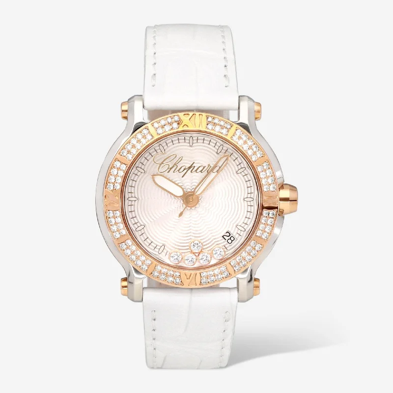 Chopard Happy Sport Diamond Silver Dial Quartz Ladies Watch 278551-6003