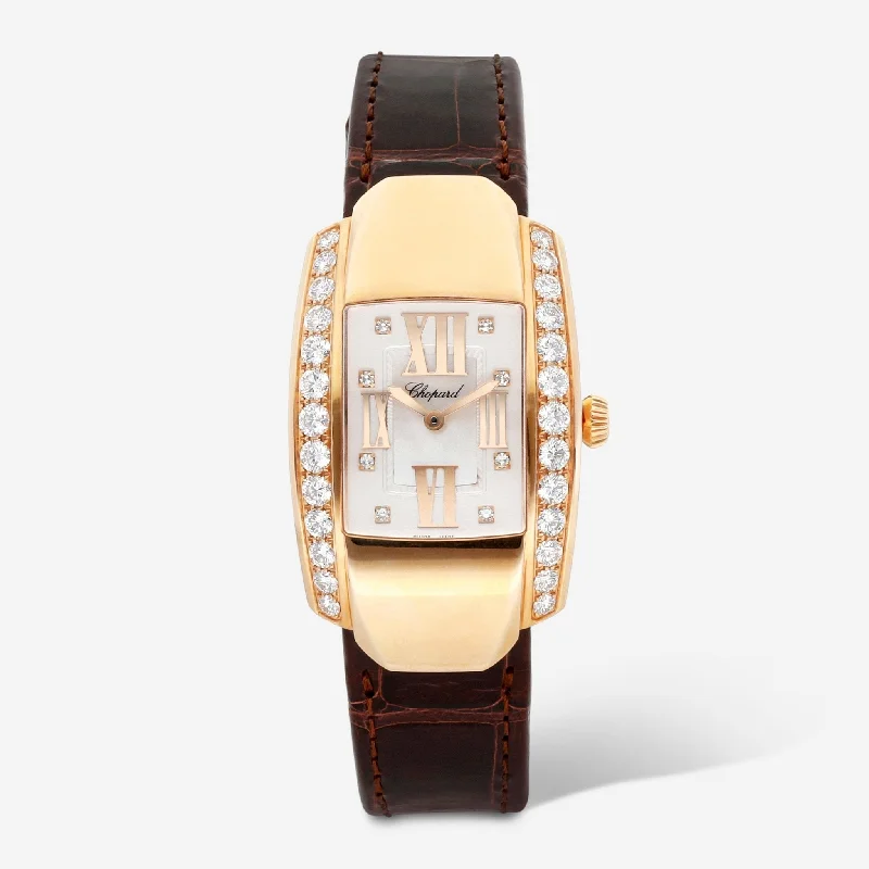 Chopard La Strada 18K Rose Gold Diamond Quartz Ladies Watch 419402-5004